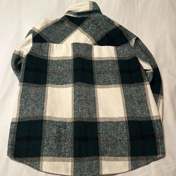 BB Dakota by Steve Madden Plaid Shacket Evergreen Plaid Size Medium - Picture 12 of 15